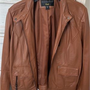 Brown leather jacket